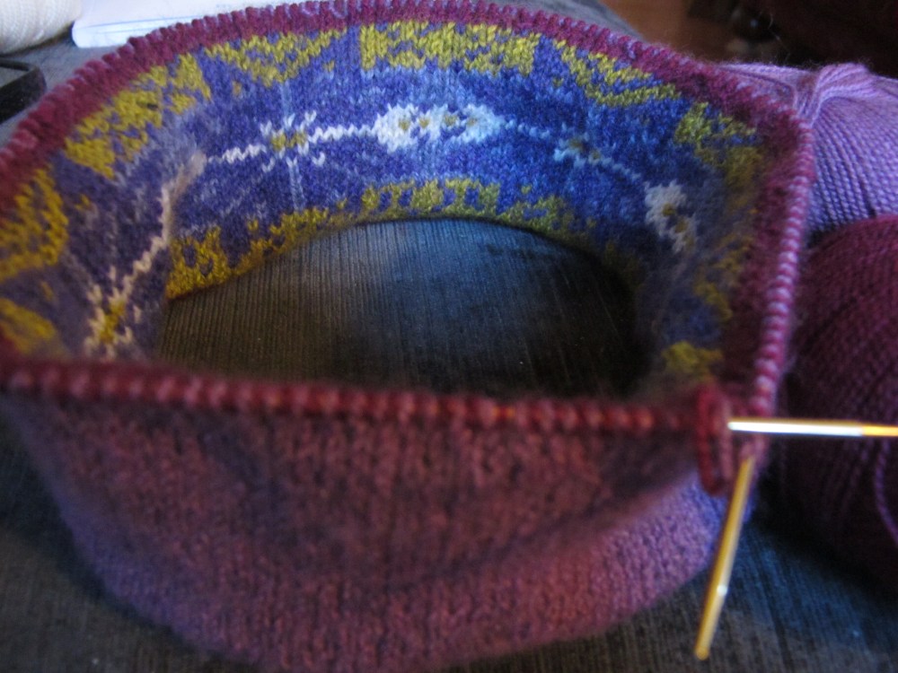 knit with design insidereverse stocking stitch doubleknitting