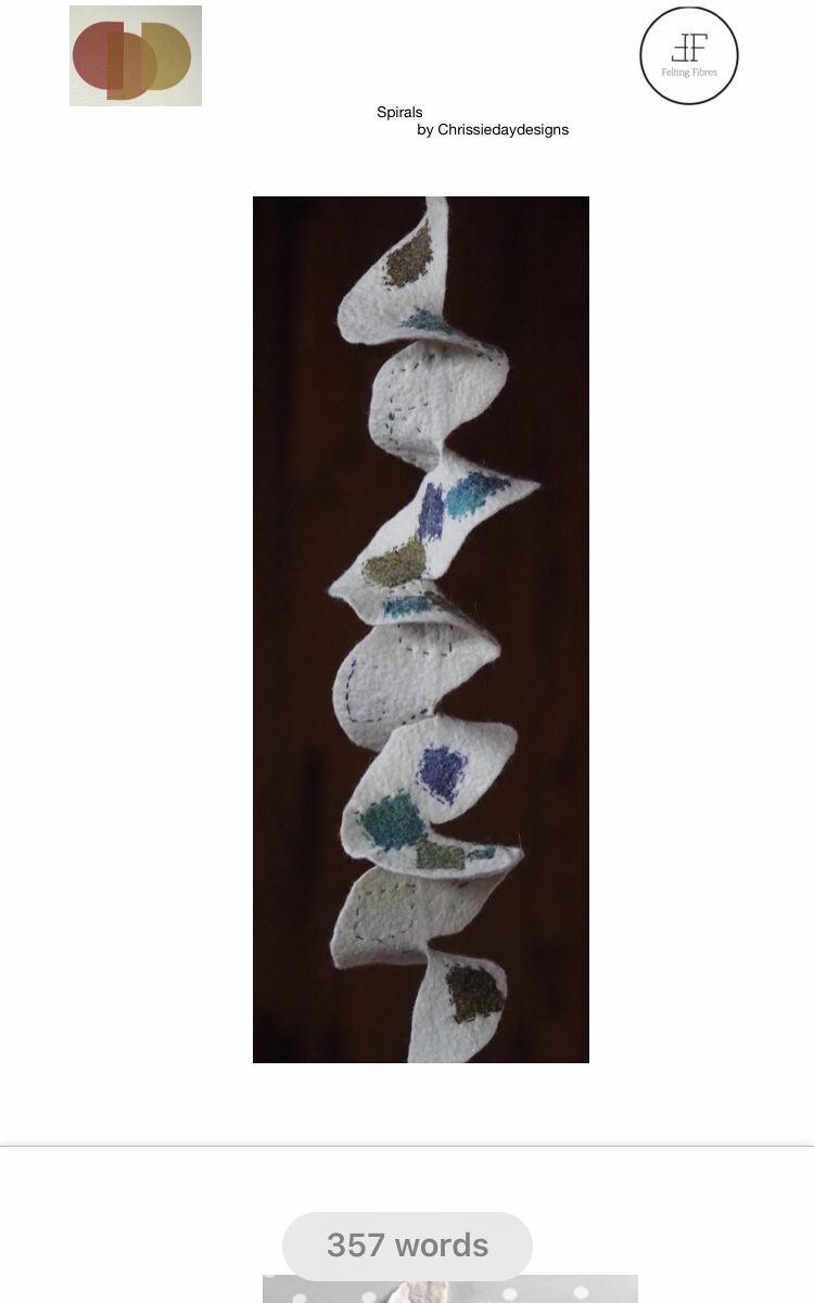 Wet Felted Spirals